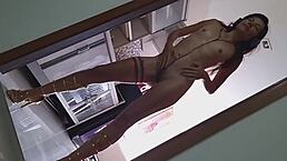 she's doing a totally naked dance in the hotel hallway