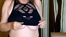 busty milf maria dances for you, want to see her big tits and old body?