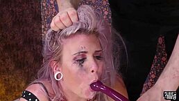 why does this bondage chick take such harsh gagging?