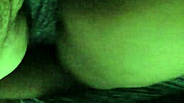 Ebony with big ass riding cock hard, moaning in pleasure.