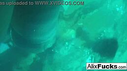 Underwater Hidden Camera Captures Alix and Jenna in Lesbian Play