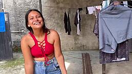 Latina Accepts Neighbor's Money For Sex With Monster Cock