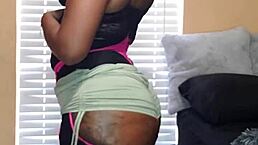 naej ae feels intense pleasure twerking her big ass and grinding pussy on pole