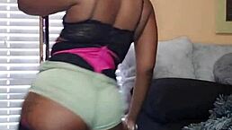 naej ae feels intense pleasure twerking her big ass and grinding pussy on pole