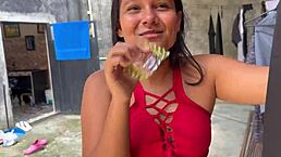 Latina Accepts Neighbor's Money For Sex With Monster Cock