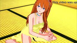 Asuka says, 'Jerk off to my handjob.'