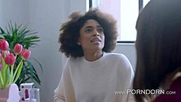 Nice Black Girl in Sexy Lesbian Scene with Toys