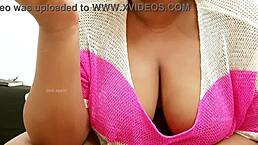 sexy big tits girl showing off