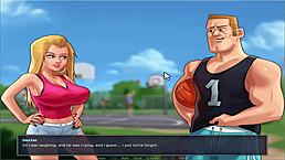 Eve flashing in Summer Time Saga UNC part 3.