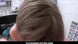 Holy shit, this cute shoplifter with a big ass gets strip searched and fucked by Tommy King!