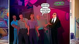 在基佬俱乐部，大屌男吸吮并被舞男操底