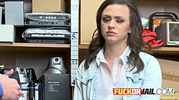 Cute petite 18+ gets caught after shoplifting and faces rough roleplay with monster cock