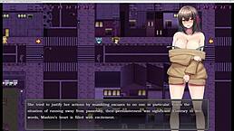 In the late night, she exposes herself outdoors with toys and masturbates in this hentai anime game