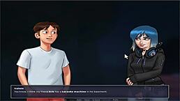 Eve flashing in Summer Time Saga UNC part 3.