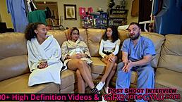 Cute purple-haired girl delights in penis