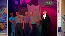 在基佬俱乐部，大屌男吸吮并被舞男操底