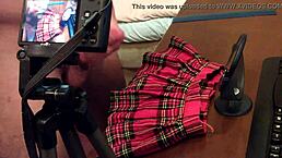 My first fetish video featuring cumshot under skirt