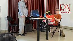 Monday office tease with no panties 😜