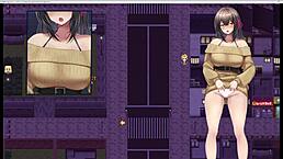 In the late night, she exposes herself outdoors with toys and masturbates in this hentai anime game