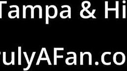 Cute purple-haired girl delights in penis