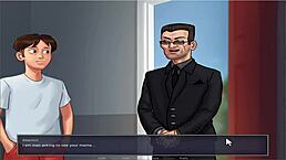 Eve flashing in Summer Time Saga UNC part 3.