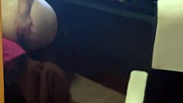 Stepsister masturbating while watching BBC threesome video