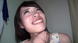 Japanese amateur deepthroats and receives facial in intense blowjob session