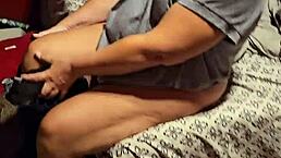 Pregnant wife gets creampie, gaping and oozing cum!