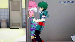 Mina and momo creampie izuku in intense 3d hentai sex.