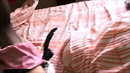 french slut gets banged in satin purple panties and heels