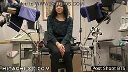 I am Yasmine Woods, getting orgasms from Doctor Tampa with the Hitachi wand during my college physical