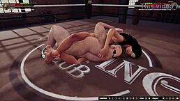 Ethan vs Aurora II, naked wrestling action, hell yeah!