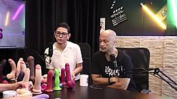 Eilani quina and victor luciano explore sheer red lingerie with upper toys in a complete swing cast