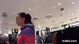 Yo, this Czech nympho got tempted at the mall for POV banging