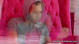 Pawg casually sucking writer's big black cock