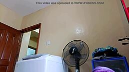 Stepsister engages in solo espionage, feeling the thrill of hidden desires