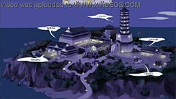 in the four elements trainer book 4, love part 48, avatars perform blowjob in anime style