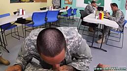 Intense gay drill sergeant fucks dude boy hard