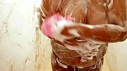 Beautiful Indian Hyderabad aunty from Pakistan takes a long relaxing shower at home