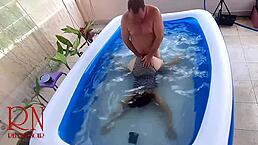 Regina Noir faces BREATH-HOLDING underwater DOMINATION. She SUCKS and FUCKS rough in the swimming pool!