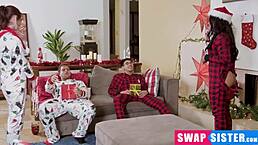 stepbrothers plan to fuck their stepsisters during christmas