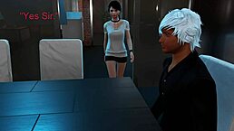 Office babe feels intense emotions at work