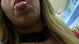 Blonde Brazilian Amateur Debora Gaucha Gets Cumshot On Big Ass In Public Outdoor Scene.