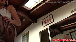 Beautiful babe feels gaping ass with dildo worship