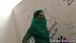 Cocksucking Ho At Gloryhole Receives Big Cumshot On Her Big Tits