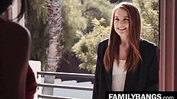 Babysitter caught girlfriend fucking her sister after job interview