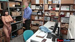 Watch this petite teen thief get fucked on CCTV?