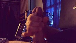 Allison moans stroking monster cock leading to cumshot