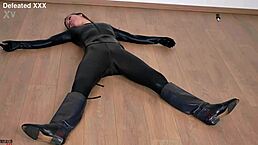 Superheroine Alyssa Reece wrestles agent Talia Mint intensely