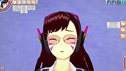 d va rides and sucks in parody game